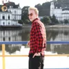 Fashion Design Men's Casual Shirt Black And Red Plaid Printing Loose Comfortable For Male Clothes Size M-5Xl 210721