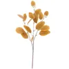 3 포크 시뮬레이션 유칼립투스 지점 과일 가짜 녹색 식물 인공 올리버 잎 집 웨딩 장식 꽃