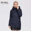 Miegofce Kış Orta Uzun Ceket Kadınlar Kişiselleştirilmiş Moda Sıcak Pamuk Kadın Ceket Kalın Kalite Kış Parka D21852 210930