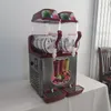 آلة ذوبان الثلوج التجارية خزان مزدوج صانع عصير كهربائي مجمد مشروب