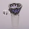 USA Cool Kleurrijke Roken Dikke Glas Kruid Tobacco Olie Rigs Pruik Wag 14mm 18mm Mannelijke Interface Joint Waterpipe Draagbare Handvat Waterpijp Bong Trechter Kom DHL GRATIS