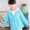 Meninas Windbreaker Casaco Bonito Flor Capuz Outwear para Bebê Crianças Roupas Crianças Casuais Casuais 6 8 10 12 Anos Vestidos 211204