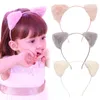 Mignon Chat Oreilles Bandeaux De Mode HairBezel Boules En Peluche Cheveux Bâtons Bandeau Femmes Filles Hairhoop Fête D'anniversaire Accessoires TS1101