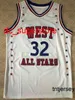 100% Stitched 32 Johnson 1983 All Star West White Basketball Jersey Custom Any Number Name jerseys Mens Women Youth XS-6XL