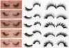 100% Real Mink Hair 3D Eyelashes Cruelty Free Dramatic Fluffy Full Strip Soft False Lashes Bevel Design Volume Fake Eyelash Extension Makeup Individual Lash