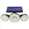 Inteligentne kontrolowanie oświetlenia ogrodowego Czujnik Motion LED LED Outdoor Solar Power Light z regulowanymi głowicami wodoodpornymi zielonej energii elektryki bezpieczeństwa lampy ścienne