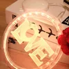 Sevgililer Günü Hediyesi Kız Arkadaşı için 3D Gece Light Sevgililer Günü Dekor Rustik Düğün Dekorasyon Düğün Hediyeleri Misafirler için 211216