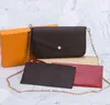 2021 kadın çanta moda çanta tek omuz sidecar çanta cüzdan tasarımcısı yüksek kaliteli klasik baskılı zincir bağımsız kart çanta 3-piece set