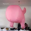 Concert Stage Decorative Animal Mascot Model 2.5m High Lighing Inflatable Pink Pig Balloon For Park Decoration