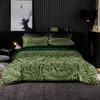 Ensembles de literie Style abstrait motif vert housse de couette 264x228 avec taie d'oreiller housse de couette 210x210 ensemble Super King ensemble de draps 6826739