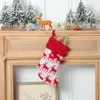 Gebreide kerstokken kousen decor xmas bomen ornament party decoraties rendier sneeuwvlok streep snoep sok tassen geschenken M3732