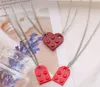 Hjärta tegelpar kärlek halsband för älskare kvinnor män lego element vänner halsband valentines present smycken gc676