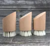 Cheveux de chèvre naturels Nettoyage du visage en bois Brosse en bois Poignée nettoyage pour le visage