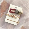 & Jewelry Jewelryins Girl Hairpins Three-Piece Suit Clips Bangs Crystal Women Barrettes Clip Hairpin Korean Hair Aessories Drop Delivery 202