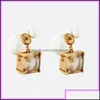 Oorbellen Oorbellen Sieraden Dames Ontwerpers Straat Mode Womens Pearl Earring Designer Diamonds Dames Oor Studs Party Huwelijk Retro Drop Delive