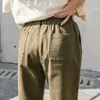 春秋韓国のファッション女性弾性ウエストルーズカジュアルパンツプラスサイズのファムソリッドコットンハーレムS90 210512