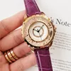 Brand Watches Women Girl Crystal Style Leather Strap Quartz Luxury With Logo Wrist Watch CHA13