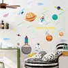 Luminous Space Planet Rocket Wall Sticker camera dei bambini camera da letto decorazione della casa soggiorno Cartoon decalcomanie Glow in the dark Adesivi 211112