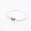 Moments Butterfly Clasp Snake Chain bracelet jewelry 925 sterling Silver Bracelets Women Charm Beads sets for pandora with logo ale Bangle birthday Gift 590782C01