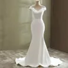 Elegante Sexy Estilo Simples Barco Pescoço Sereia Vestido de Noiva 2021 Robe de Mariee Vestidos Noiva Vestido de Casamento Vestido Novia