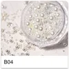 Tiny AB Crystal Rhinestones voor Nails Glanzende Kaviaar Kralen Micro Glass Balls Mix Size Bedel Parels Holo Nail Art Decoraties