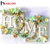 Huacan 5D DIY Painting home sweet Home Full Square/Round Diamond Embroidery Mosaic Text Flower Decorations