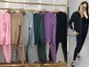 Free Fashion Damen Strickpullover-Set, lässig, Reißverschluss, langärmelig, Jacke, Leibchen, elastische Hose, 3-teilig, 210524