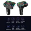 F4 Car Bluetooth FM Transmitter MP3 Player USB Charger Colorful Backlight Wireless FM Radio Adapter Hands Free for Phone TF Card