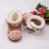 Winter Warm Baby Snow Boots Plus Velvet Toddler Stövlar Nya Babyskor Nyfödda Mjuka Sole Anti-Slip Crib Skor Y13 G1023