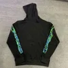 Fluorescent vert flamme mousse jeune voyou Sp5der 555555 sweat à capuche hommes femmes haute qualité grand Portrait imprimé pull sweats