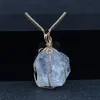 Stainless steel gold chain irregular Natural stone Necklace pendant women fashion jewelry gift will and sandy