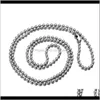 60Cm Ball Chains Necklaces Basic Round Bead Stainless Steel M Fashion Chain Chg6S D1Dnx