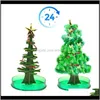 Decorazioni Forniture festive Giardino15Cm Fai da te Magic Growing Tree Regalo di Natale Giocattolo Casa Decorazione di festa di Natale Puntelli Mini1 Consegna di goccia 2021