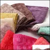 Bandanas Wraps hattar, halsdukar Handskar Fashion Aessories10pcs Pure Hijabs Bomull Linen Beaded Pearl Headband Broderad Tassel Hängande Scarf