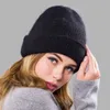 ビーニー/スカルキャップ2022女性のための冬の帽子カシミアニットビーニー濃い暖かい女性ウールアンゴラメスビーニーハットoliv22