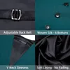 Men's Vests Barry Wang Mens Teal Blue Solid Waistcoat Blend Tailored Collar V-neck 3 Pocket Check Suit Vest Tie Set Formal Le247h