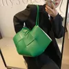 Bolso de mano tejido blanco con personalidad cruzada para mujer, bolso de hombro grande y sencillo, bolso de mano de gran capacidad para axilas, bolso de mano verde a la moda para verano PM209