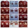 NCAA Vintage 75th Retro College Football Jerseys Stitched Red White Jersey 0013