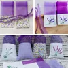 Sacchetti di bustine di lavanda in organza di cotone viola Fiori secchi fai-da-te Dolce Bursa Guardaroba Sacchetto regalo vuoto antimuffa Borsa profumataZC543