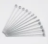 Metal Fruit Stick Stainless Steel Cocktail Pick Tools Reusable Silver Cocktails Drink Picks 4.3 Inches 11cm kitchen Bar Party Tool SN5733