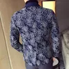 Męskie garnitury Blazers 2022 Style koreański Slim Business Casual Men Long Rleeve Single Bered Curting Dark Rose Jacquard Party Fit Blazer