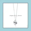 Hanger Kettingen Hangers Sieraden Origineel 100% 925 Sterling Sier Duivel Engel Hart Ketting Liefde Vorm Rose Goud Elegant