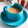 Tasse à café en porcelaine faite à la main, style nordique, en émail vert, Tazas Para, ensemble de tasses et tasses de l'après-midi