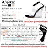 Aneikeh 2022 Classic PVC Sandals Women Transparent Heel Wedges High Heels Shoes Round Toe Summer Buckle Strap Black Champagne 40 Y220209