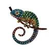Pins Brooches Large Lizard Chameleon Brooch Animal Coat Pin Rhinestone Fashion Jewelry Enamel Accessories Ornaments 3 Colors Pick269n