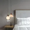 Pendant Lamps Modern Luminaire Deco Chambre Glass Bedroom Home Decoration E27 Light Fixture Luminaria Pendente