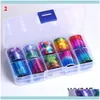 Nail Salon Health & Beautynail Art Decorations Transfer Foil Sticker 10 Rolls Holographic Paper Wraps Diy Paste Decoration Drop Delivery 202