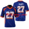 Maillot de football NCAA College Boise State Jay Ajayi bleu taille S-3XL broderie entièrement cousue