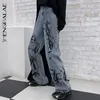 Shengpalae Summer Fashion Ins Street Hip-Hop Stampa Lavaggio Jeans Allentato Casual Denim Wide Gambo Pantaloni donna 220310
