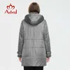 Astrid Winter Jacket Women Fur Collar Faux Tops Fashion Plus Size Parka Płaszcz Wiatroodporny Park Kapturze AT-10057 211013